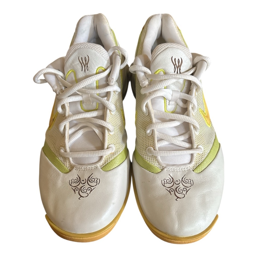 Nike White and Yellow Women's Sneakers